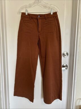 Sonoma Wide-Leg Pants in Warm Rust Brown